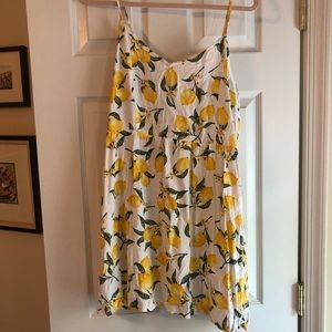 Yellow Lemon Print Sundress